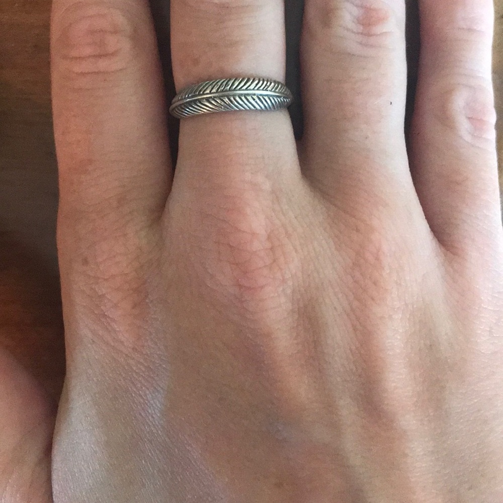 Silver Feather ring